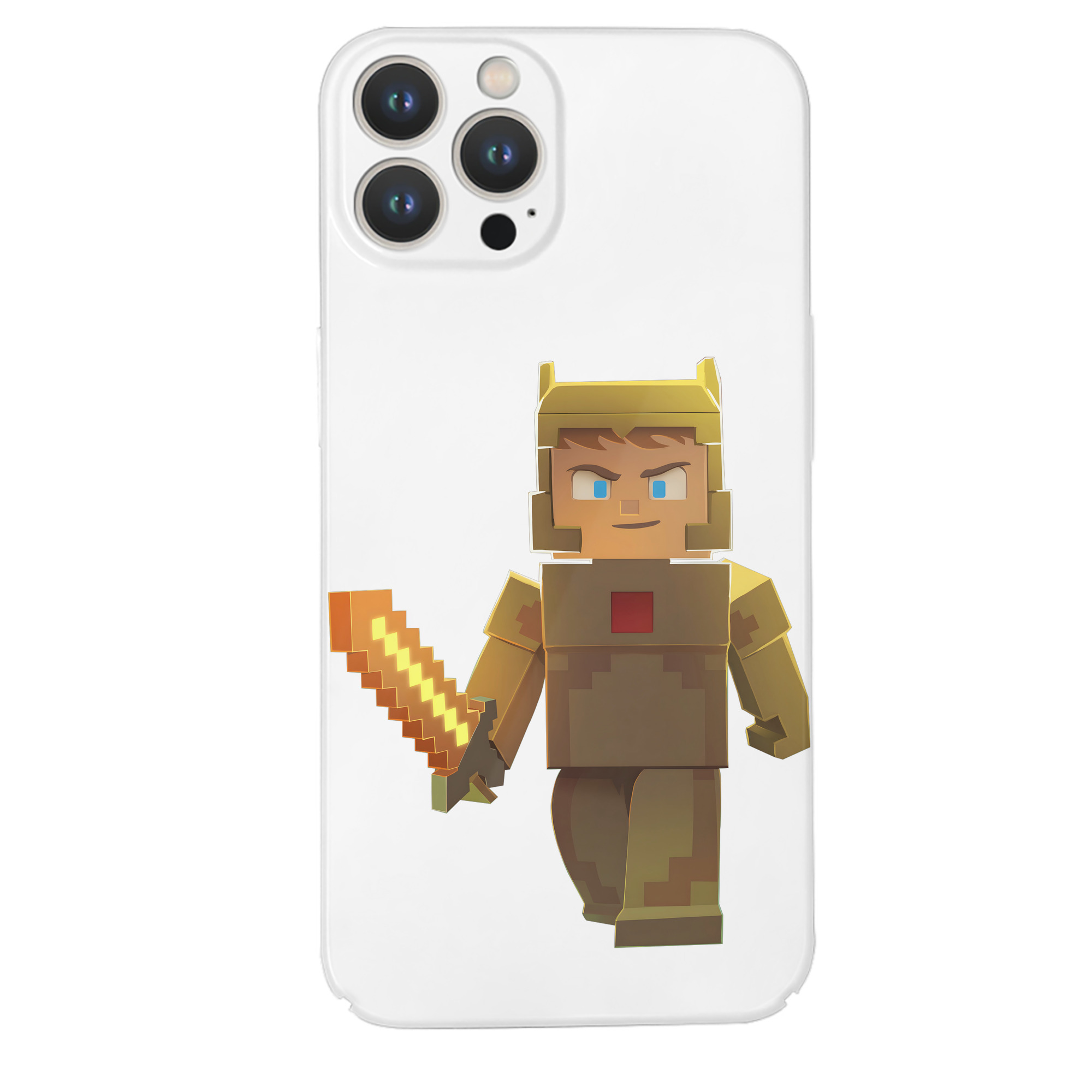 （画像用） マインクラフト ブロックの世界 Minecraft MC Block world 【iPhone 14シリーズ対応】ハードケース
